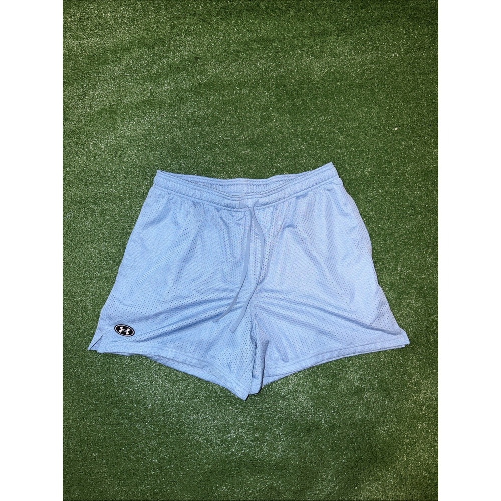 Under Armour Mesh Icon Shorts 5" Size Large Light Blue Athletic